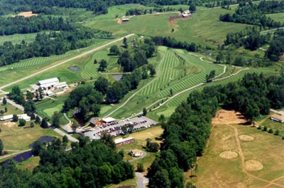 Aerial photo of our Upstate New York Golf Course before driving range.